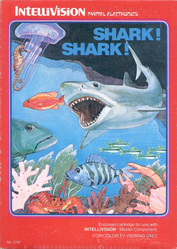 Shark! Shark! box art for Intellivision